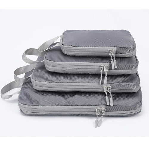 Compressible 4-Piece Set Business Travel Storage Bag, Simple and Fashionable Multi-Functional Vertical Waterproof Organizer Bag