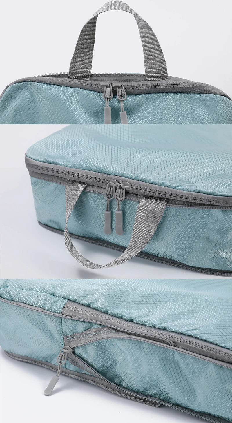 Compressible 4-Piece Set Business Travel Storage Bag, Simple and Fashionable Multi-Functional Vertical Waterproof Organizer Bag